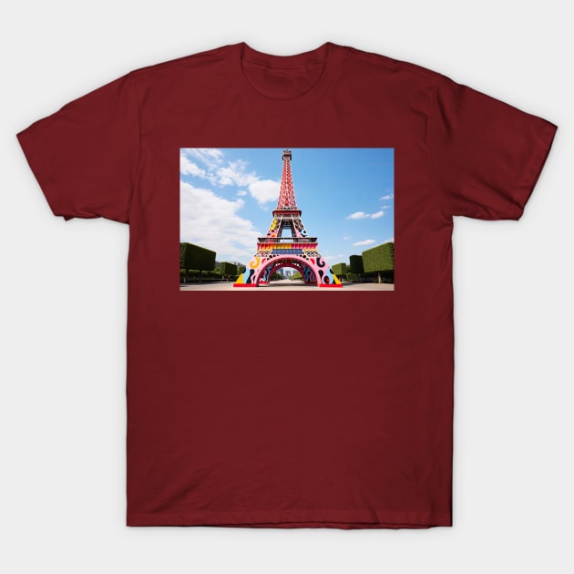 Eiffel Tower popart T-Shirt by damnaloi